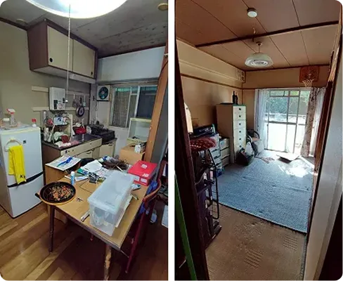 引っ越し前の家財整理の作業前