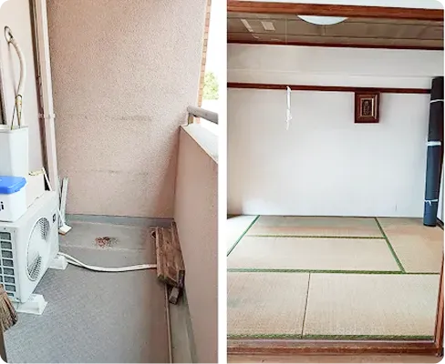 引っ越し前の家財整理の作業後