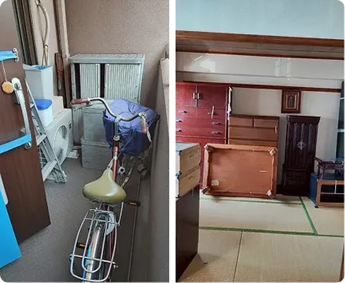 引っ越し前の家財整理の作業前